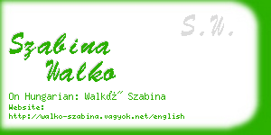 szabina walko business card