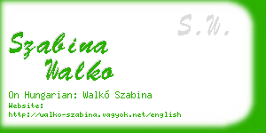 szabina walko business card